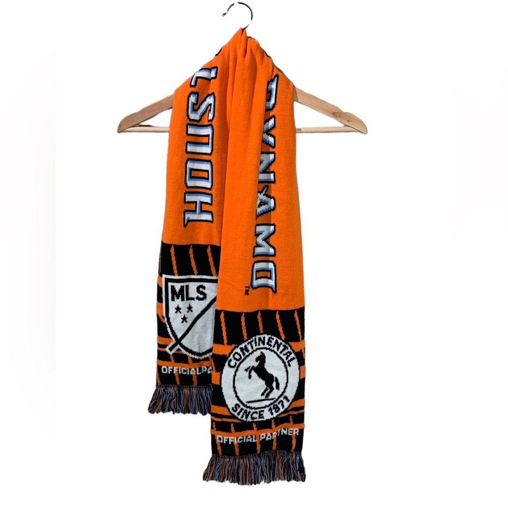 Houston Dynamo Orange/Black Knit Scarf